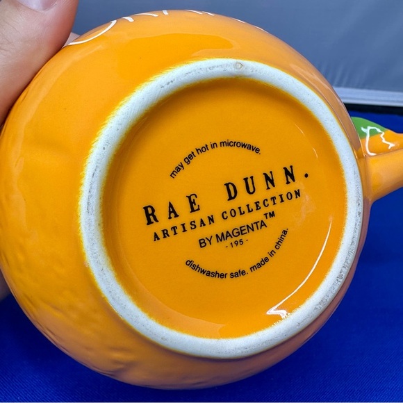 Rae Dunn Orange Slice shaped Juice Mug Tea Cup - Fruit Citrus Farmhouse Chic - Picture 6 of 8